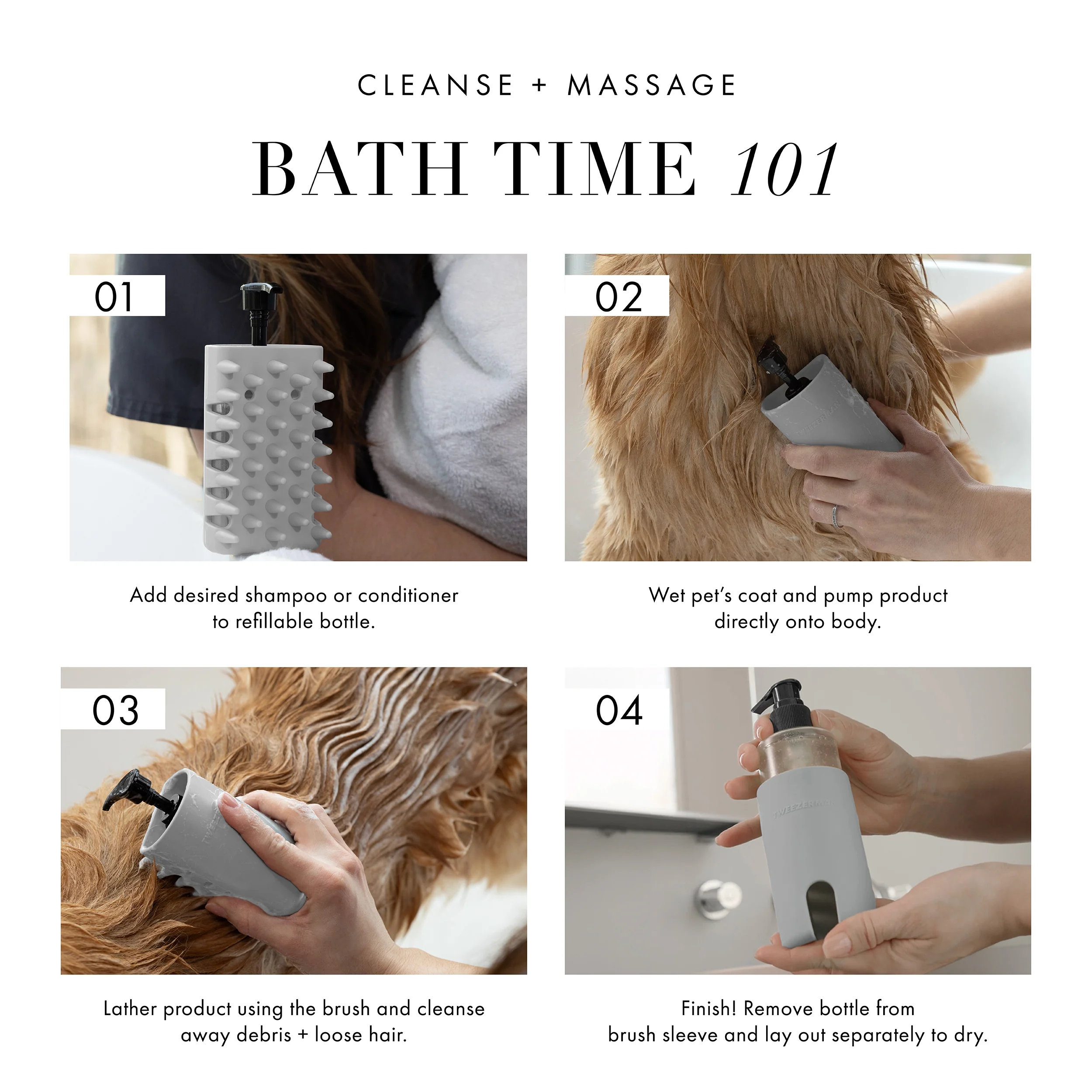 Pet 2-In-1 Shampoo-Dispensing Bath Brush - Image 9